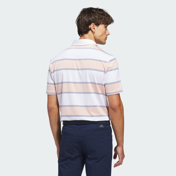 White ULTIMATE365+ JUMBO STRIPE CLIMACOOL POLO SHIRT