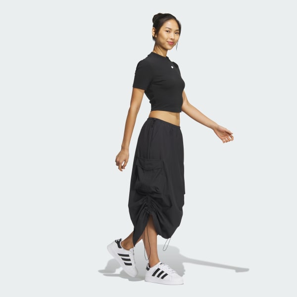Black Cargo Skirt