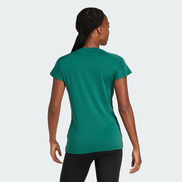 Green AEROREADY Train Essentials Minimal Branding V-Neck Tee