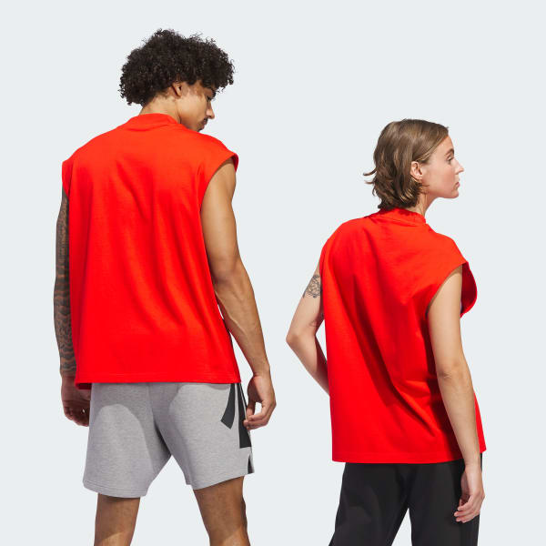 Κόκκινο adidas Basketball Sleeveless Tee (Gender Neutral)