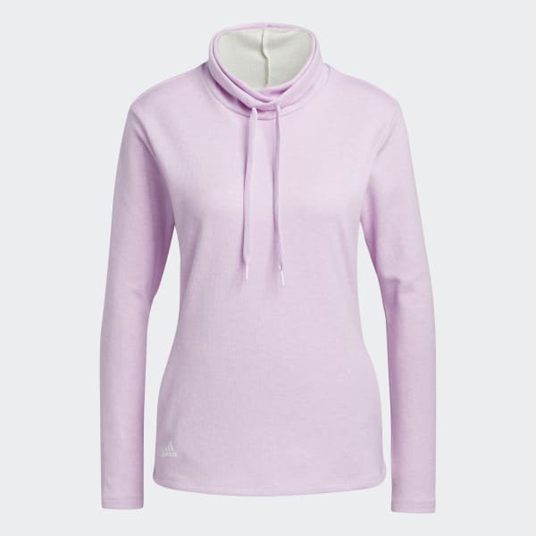 Paars Mélange High Mock Pullover U5308