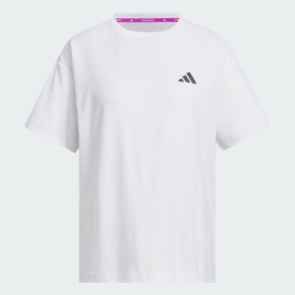 ホワイト カラット グラフィック ルーズフィット半袖Tシャツ