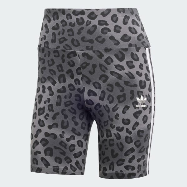 สีเทา กางเกงขาสั้น adidas Originals Leopard Luxe