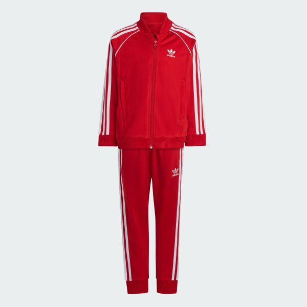 Red adidas tracksuit for sale hot sale