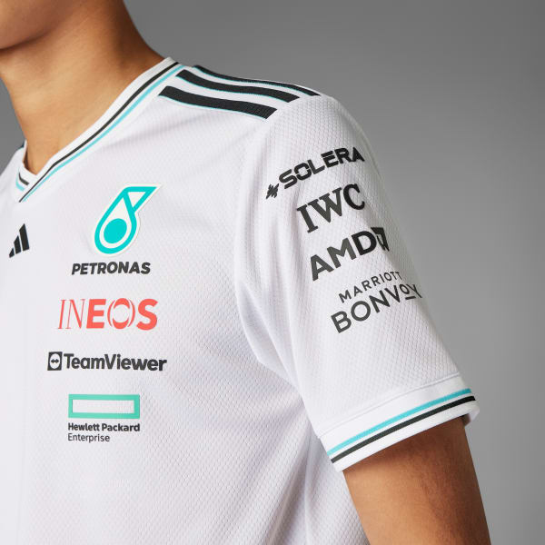 Branco CAMISOLA OFICIAL DE PILOTO DA MERCEDES-AMG PETRONAS FORMULA ONE TEAM