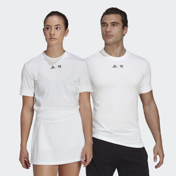 Hvit Tennis New York Graphic T-skjorte VS414