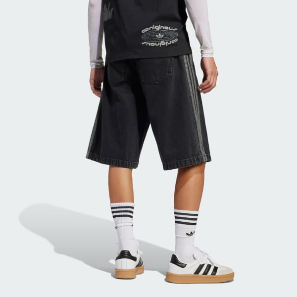 Negro Shorts Adicolor Denim Firebird 