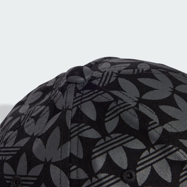 Black Trefoil Monogram Cap