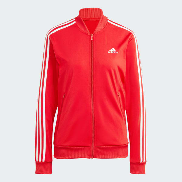 Adidas red tracksuit jacket cheap