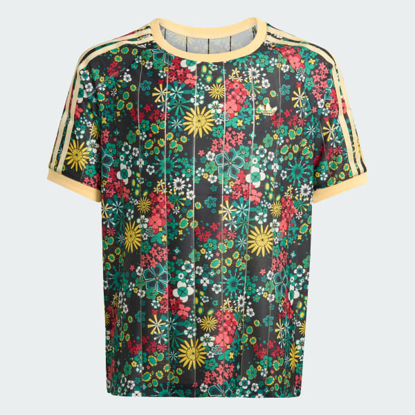 Schwarz adidas Originals x Liberty London T-Shirt