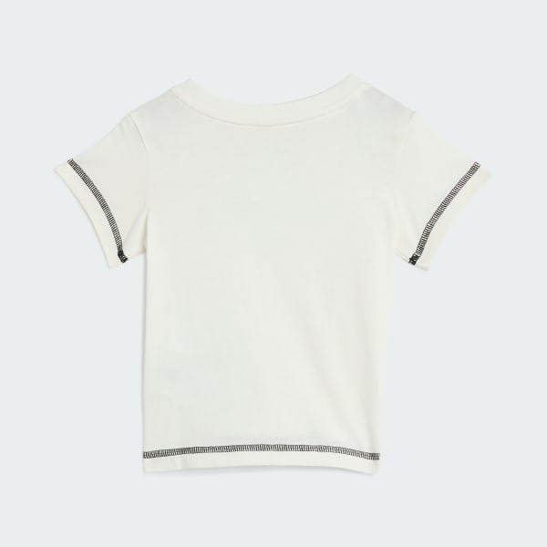 Blanco Conjunto de camiseta y shorts para niños