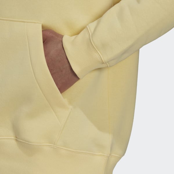 Yellow Essentials FeelVivid Cotton Fleece Drop Shoulder Hoodie TT585
