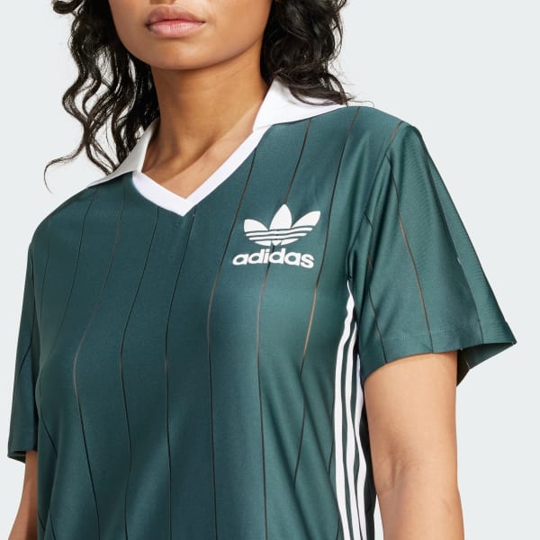 Vestido Adicolor Pinstripe bandas Verde adidas adidas España