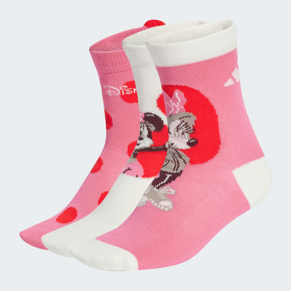 White ADIDAS DISNEY MINNIE MOUSE SOCKS