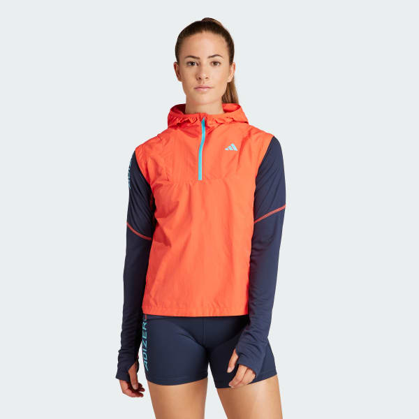 adidas Adizero Half Zip Running Vest Orange adidas Philippines