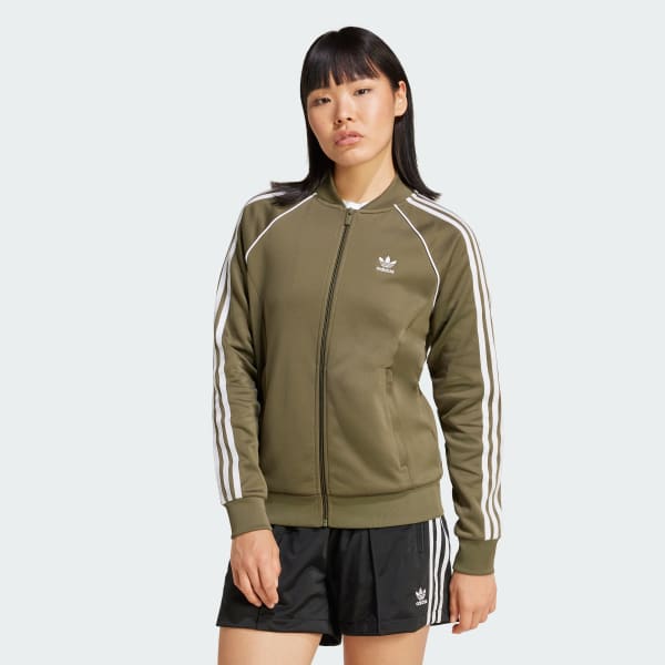 Womens green adidas jacket on sale
