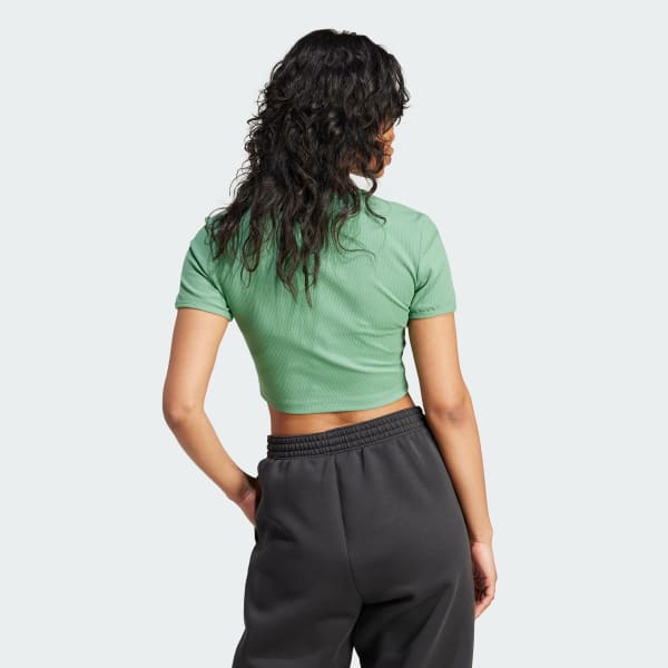 Green Essentials Ribbed Tee