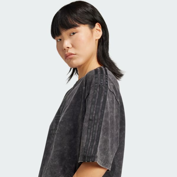adidas Washed Out Boyfriend Fit Tee Black adidas Singapore