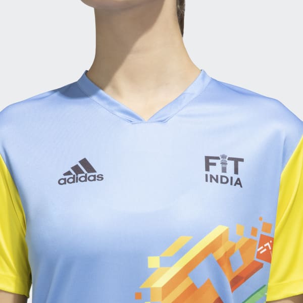 adidas KHELO INDIA 3 STRIPES JERSEY Black adidas India