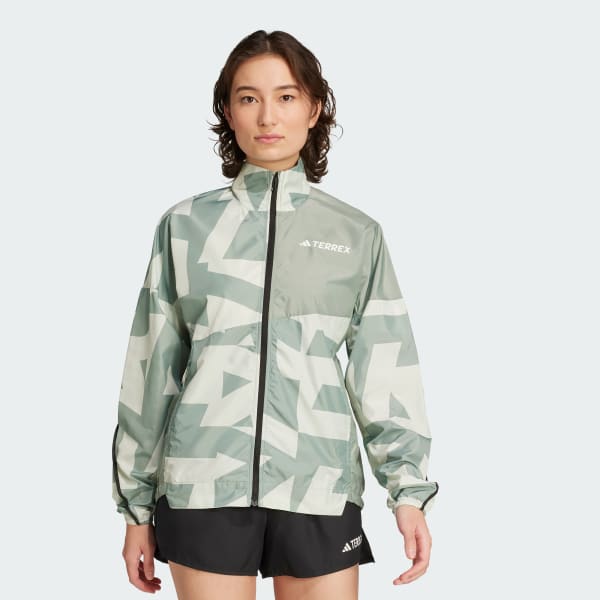 Verde Chamarra rompevientos estampada Terrex Multi