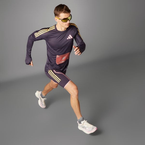 adidas Adizero Promo Running Long Sleeve Tee Purple adidas India