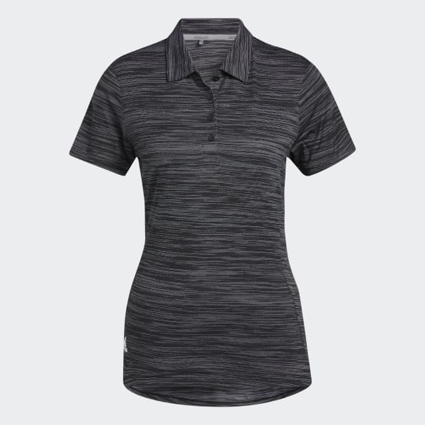 Black Space-Dyed Short Sleeve Golf Polo Shirt