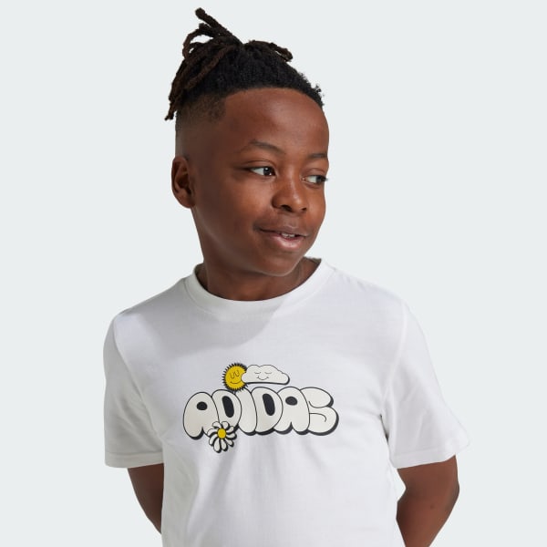 Blanco Polera Estampada Niños