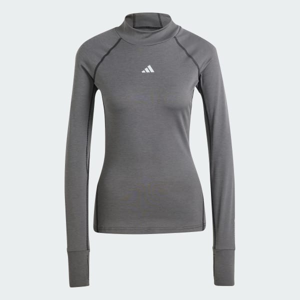 Svart Techfit AEROREADY Warm Long Sleeve Treningsoverdel TB502