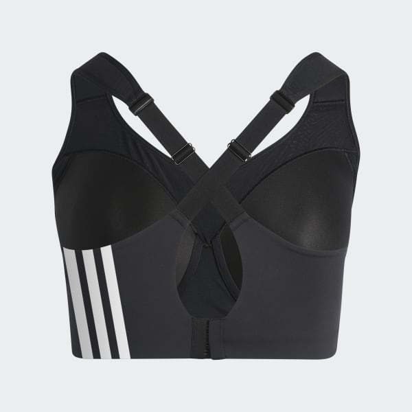 adidas Training Plus split strap high-support sports bra in black