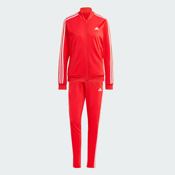 adidas Conjunto Essentials 3 Franjas Rojo adidas Mexico