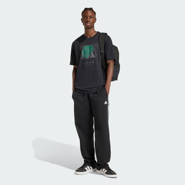 สีดำ เสื้อยืดพิมพ์ลาย CLIMACOOL CITY TECH STORM LOGO