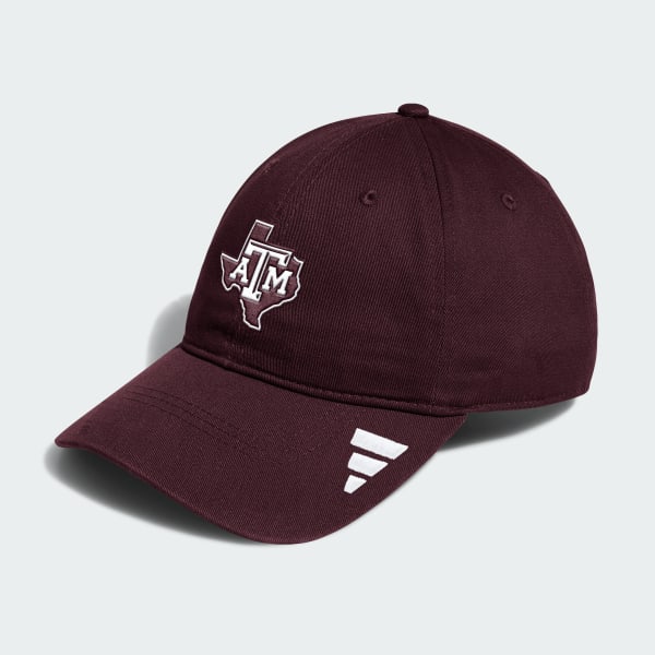 adidas Texas A&M Slouch Adjustable Hat - Burgundy | Free