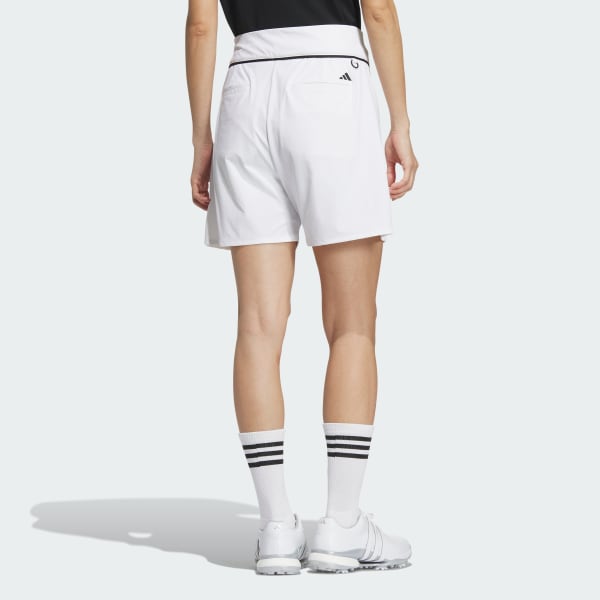 White AEROREADY High-Waist 6-Inch Shorts