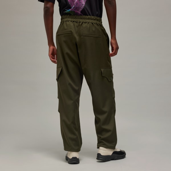 Green Y-3 Sport Uniform Straight Leg Pants