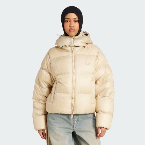 Bej Essentials Kuş Tüyü Dolgulu Mont