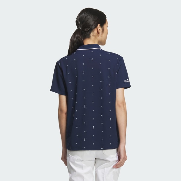 Blue Monogram Short Sleeve Polo Shirt