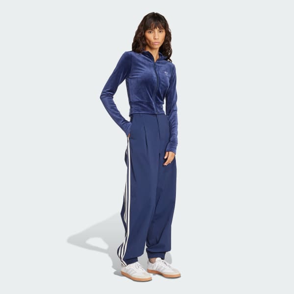 ブルー エッセンシャルズ ベルベット フィッティド トラックトップ