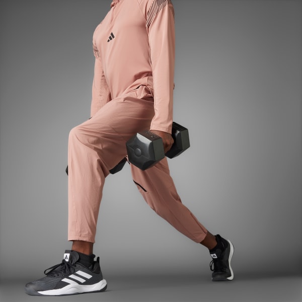 adidas Pro-Series Quarter Zip Hooded Track Jacket - Pink