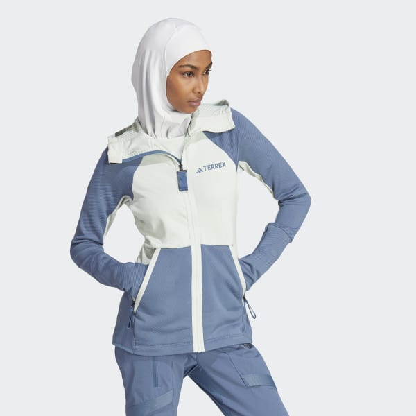 groen Terrex Tech Flooce Hooded Hiking Fleece Jack