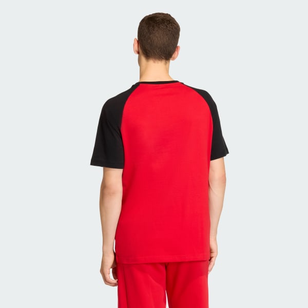 Red CHEST STRIPES TEE