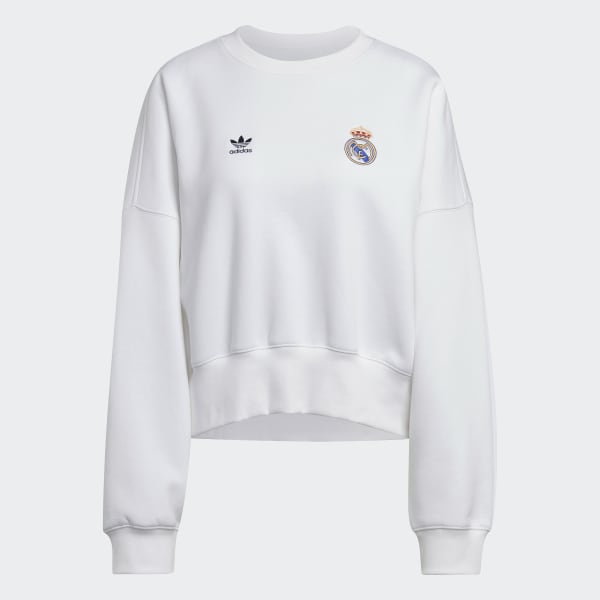 Hvit Real Madrid Essentials Trefoil Crewneck Sweatshirt BV833