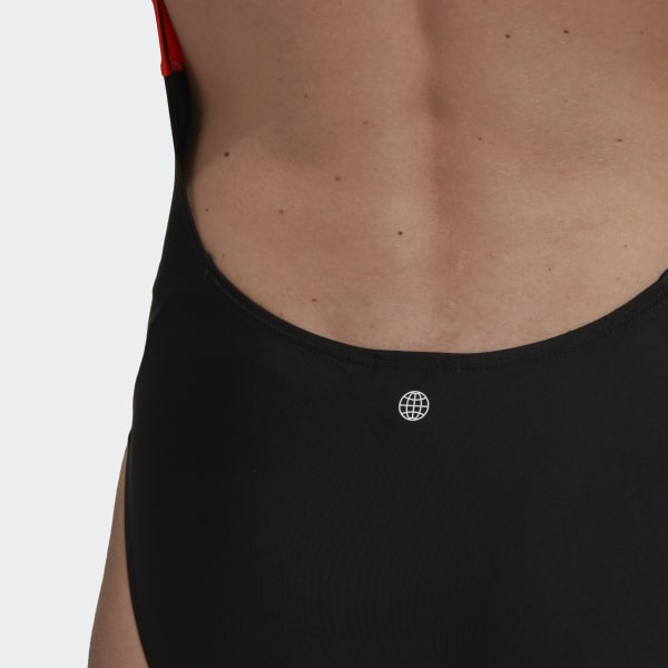 Preto Maiô 3-Stripes Colorblock SU601