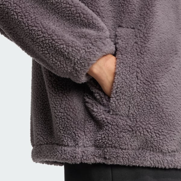 【Teddy1227】 adidas Essentials Teddy Jacket - Grey | Free Shipping with adiClub