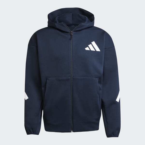 adidas Z.N.E. Full-Zip Hooded Track Jacket - Blue | Free Shipping