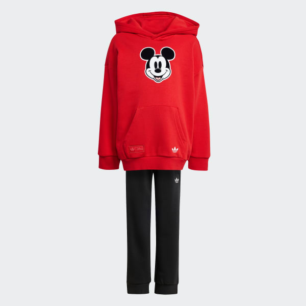 Kirmizi ADIDAS DISNEY MICKEY MOUSE KAPÜŞONLU EŞOFMAN TAKIMI