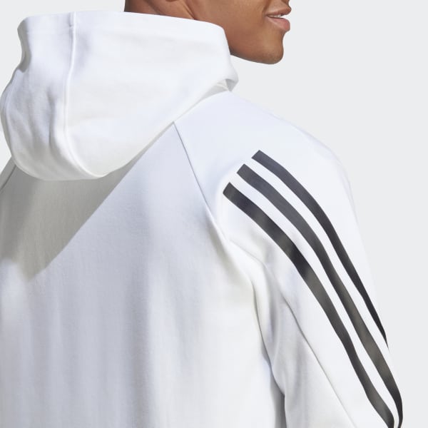 White stripes top hoodie