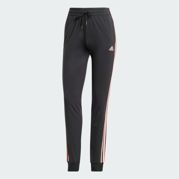 Negro Pants Essentials 3 Franjas Tejido Jersey