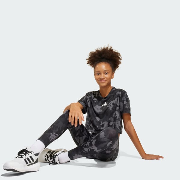 Grey Train Essentials Flower Print Leggings Kids