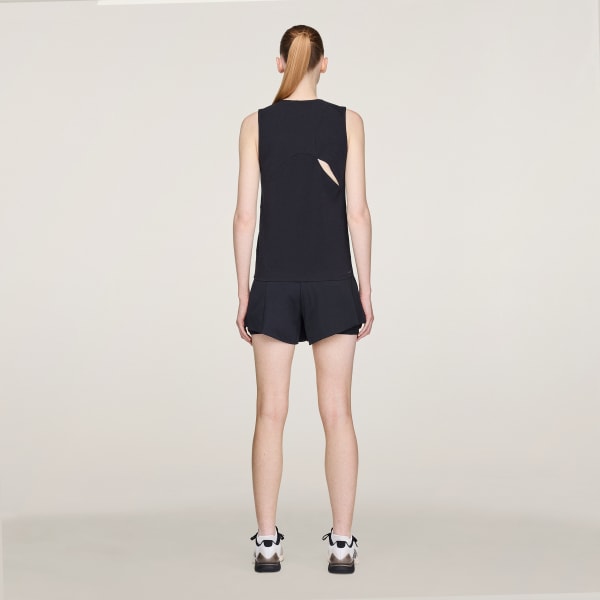 Black Y-3 Tennis Pro Match 탱크 탑