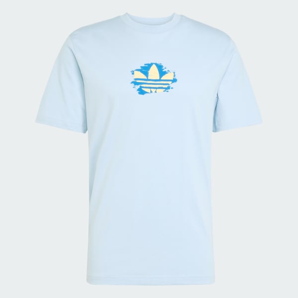 Blue adidas Originals Sunset Trefoil Tee
